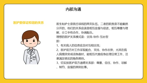 卡通医院服务礼仪通用PPT模板