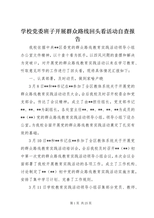 学校党委班子开展群众路线回头看活动自查报告.docx