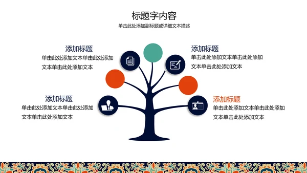 复古图案民族风格ppt动态模板