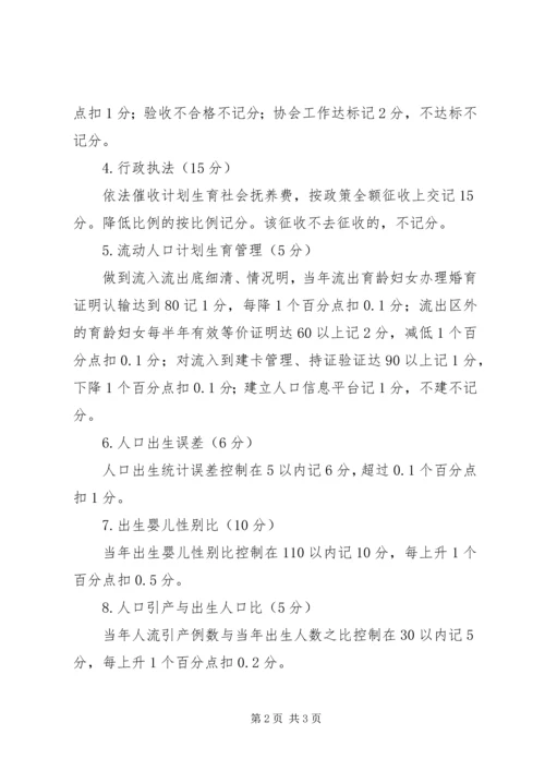 村委人口与计划生育工作考核办法 (11).docx