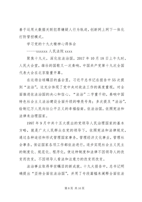 学习XX年政法工作会议精神心得体会.docx