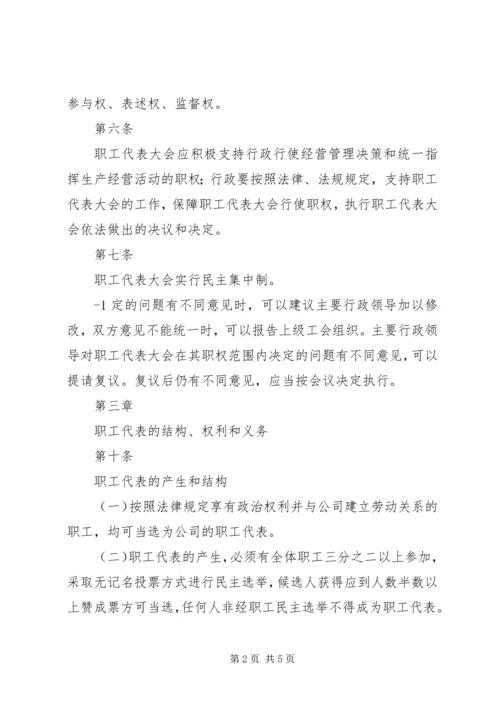 公司职工代表大会工作规则 (3).docx