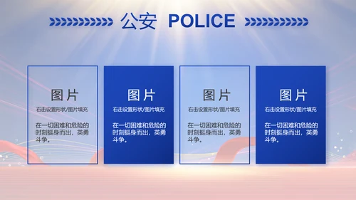 蓝色大气公安民警年终述职报告动态PPT模板