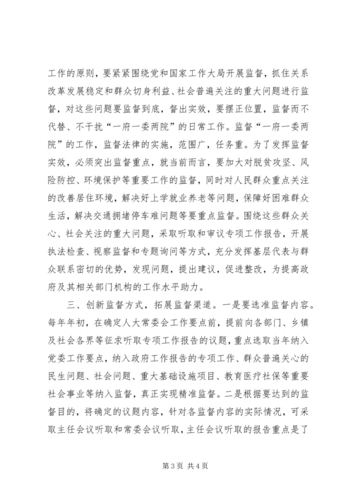 人大代表依法履行监督职能，切实发挥监督作用精编.docx