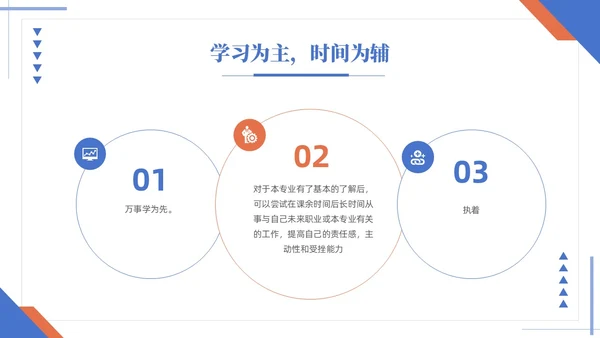蓝黄双色简约商务大学生职业生涯规划毕业答辩毕业规划PPT