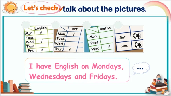 Unit 2 My week Part B & C Read and write & Story t