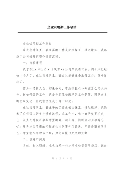 企业试用期工作总结.docx