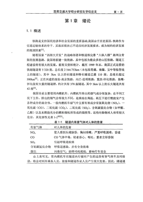 单线铁路隧道通风控制方法研究-供热、供燃气、通风与空调工程专业毕业论文