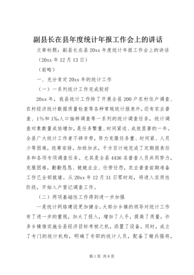 副县长在县年度统计年报工作会上的讲话.docx
