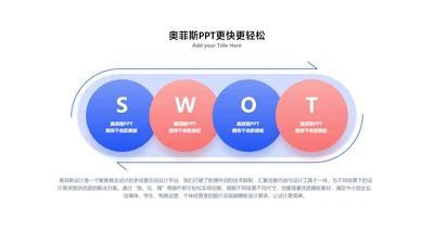 商务风简约圆形并列关系4项PPT单页