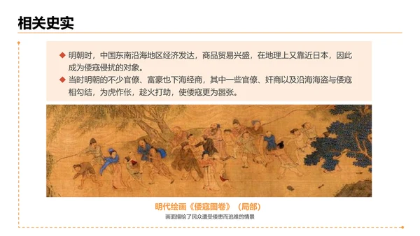 明朝的对外关系给荔红古建PPT模板