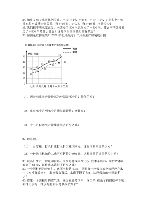 六年级小升初数学应用题50道附答案（考试直接用）.docx