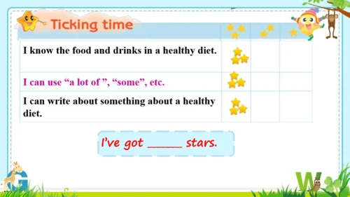 Unit3 A healthy diet.Cartoontime & Check out time 