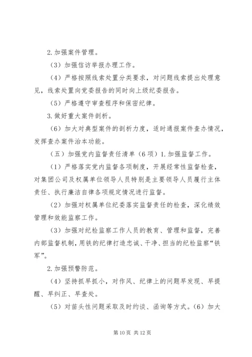 学校落实党风廉政建设党委主体责任和纪监责任清单 (3).docx