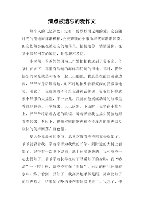 清点被遗忘的爱作文.docx