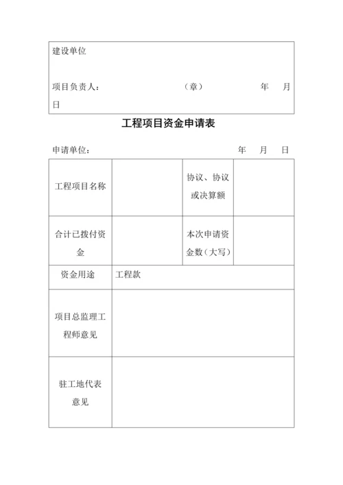 工程项目资金申请表.docx
