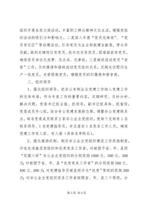 经信委非公企业党建工作计划.docx