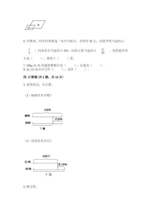 冀教版六年级下册数学期末测试卷1套.docx