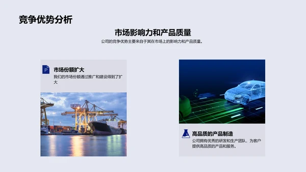 汽车业季度财报PPT模板