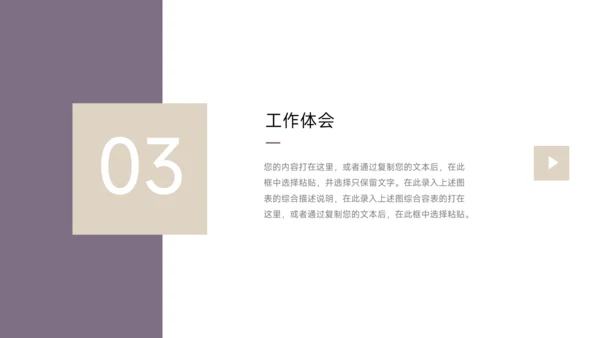 紫色极简主义转正述职报告PPT模板