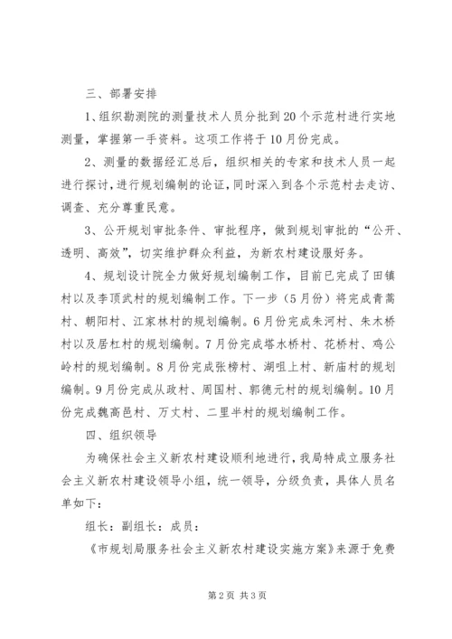 市规划局服务社会主义新农村建设实施方案 (4).docx