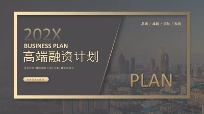 大气实力感质融资计划书PPT模板