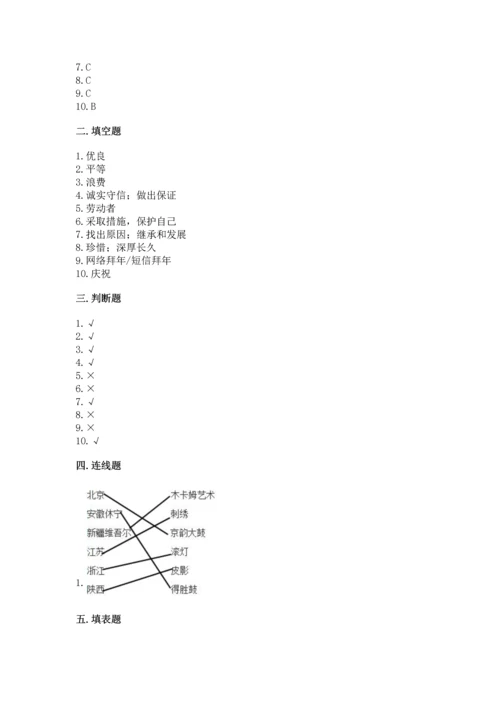 部编版四年级下册道德与法治《期末测试卷》及参考答案（典型题）.docx