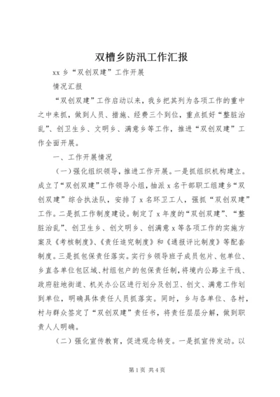 双槽乡防汛工作汇报 (5).docx