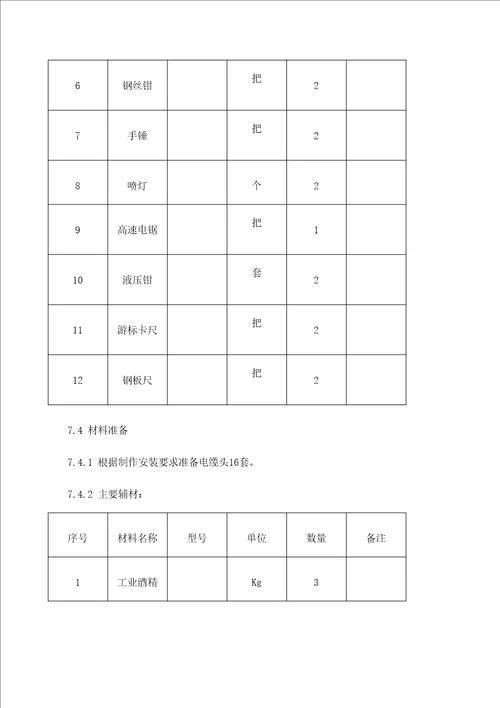 Kv电缆头制作施工方案完整版