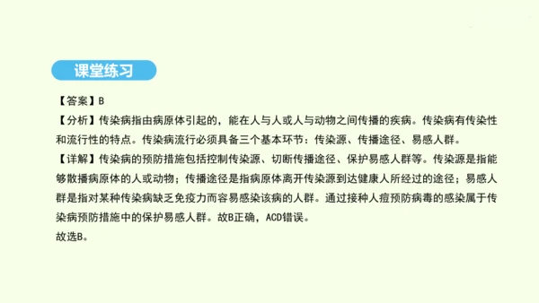 8.1.1传染病及其预防课件-人教版生物八年级下册(共29张PPT)