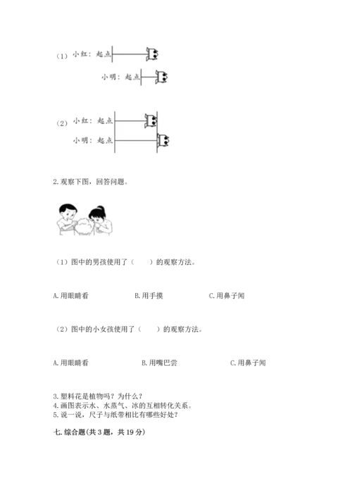 教科版一年级上册科学期末测试卷含完整答案（历年真题）.docx