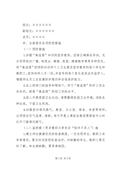 防禽流感工作预案.docx