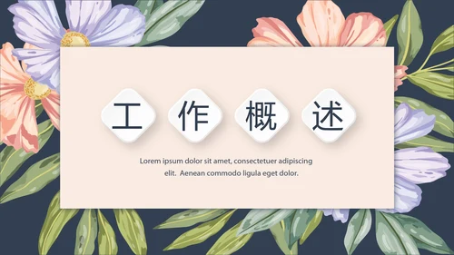文艺小清新微立体述职报告通用PPT动态模板封面含PS