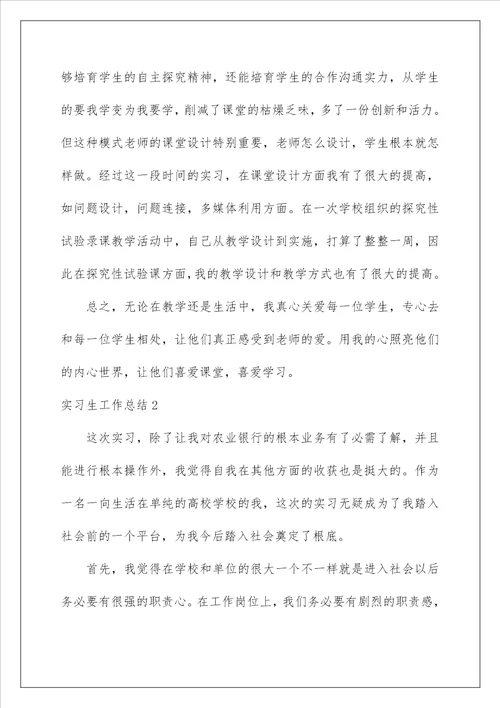 实习生工作总结24