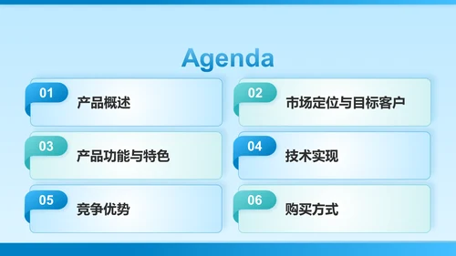 蓝色科技风产品介绍PPT模板