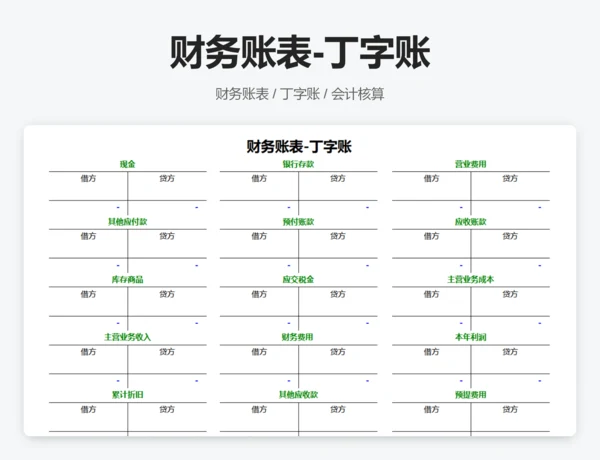 财务账表-丁字账
