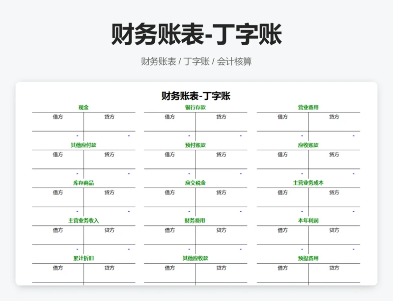 财务账表-丁字账