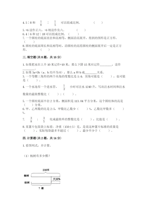 北京版六年级下册数学期末测试卷【完整版】.docx