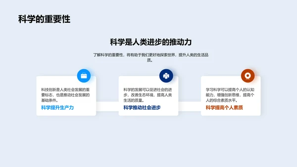 科学学习的重要性PPT模板