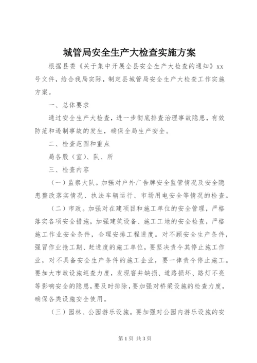 城管局安全生产大检查实施方案.docx