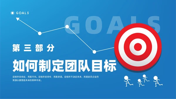 红蓝简约商务风团队目标培训PPT课件