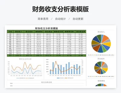 财务收支分析表模版