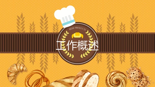 橙色面包店蛋糕动态PPT