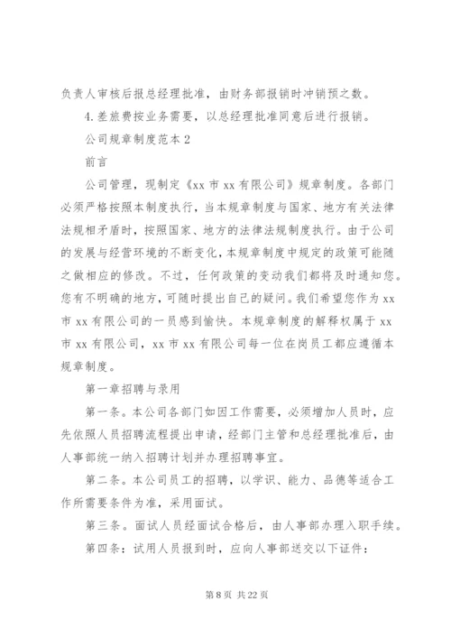 公司规章制度范本2篇.docx