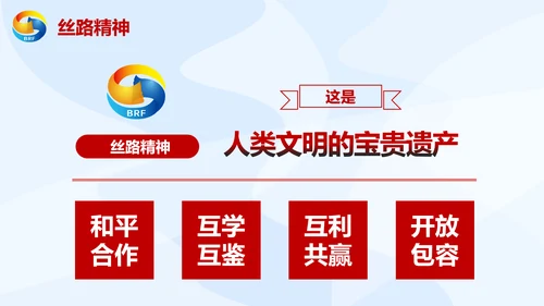 大气党政一带一路丝绸之路国际合作高峰论坛ppt模板
