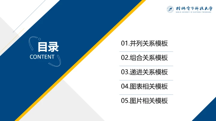 浅色简约风桂林电子科技大学专属课题学术汇报毕业答辩通用PPT模板