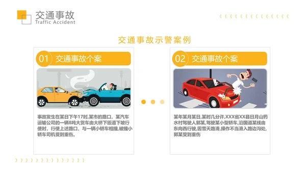 交通安全教育行车事故PPT模板
