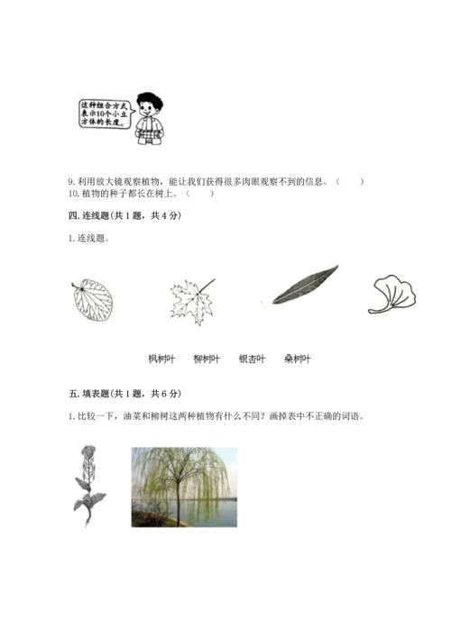 教科版小学一年级上册科学期末测试卷附答案【达标题】.docx