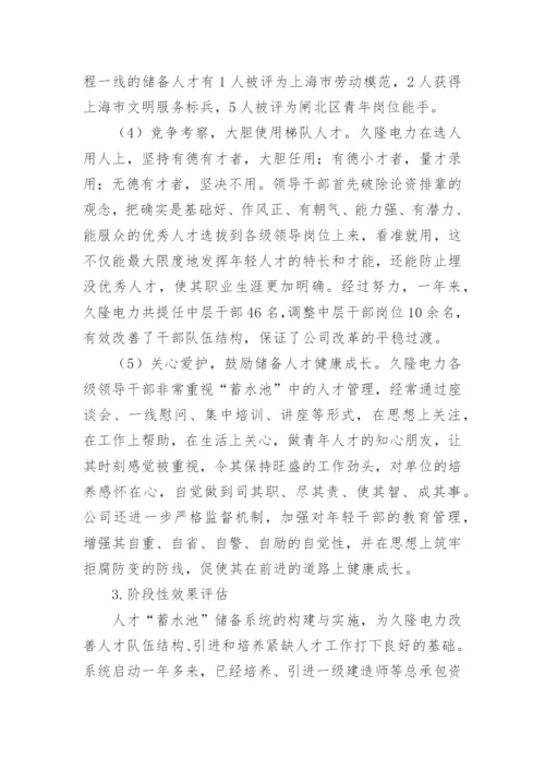 浅谈人才蓄水池储备系统的构建与应用论文.docx