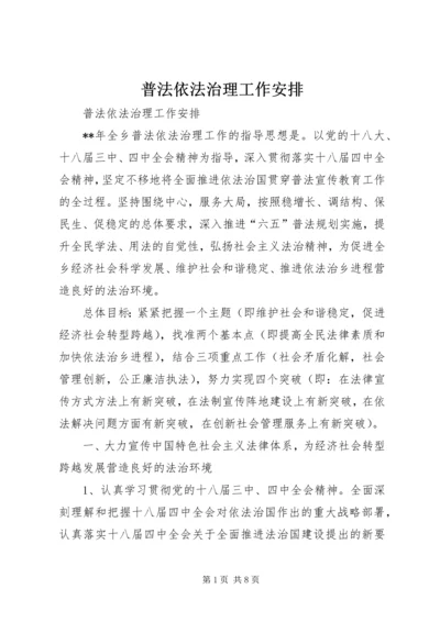 普法依法治理工作安排 (2).docx